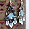 Boucles d'oreilles Lotus bleu