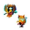 Stickers Fabulous Corbeau et Renard