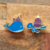 Broches Tortue et Baleine