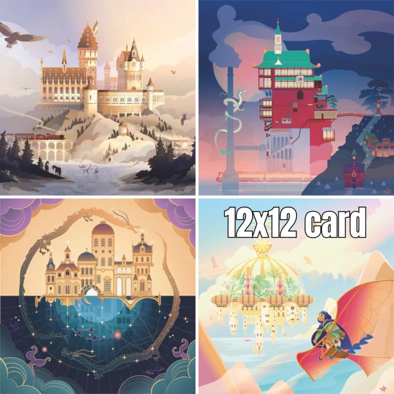 Cartes Steampunk, Poudlard et Chihiro